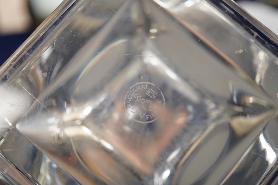 A Baccarat crystal bulbous vase and a Baccarat star shaped dish- 26cm wide